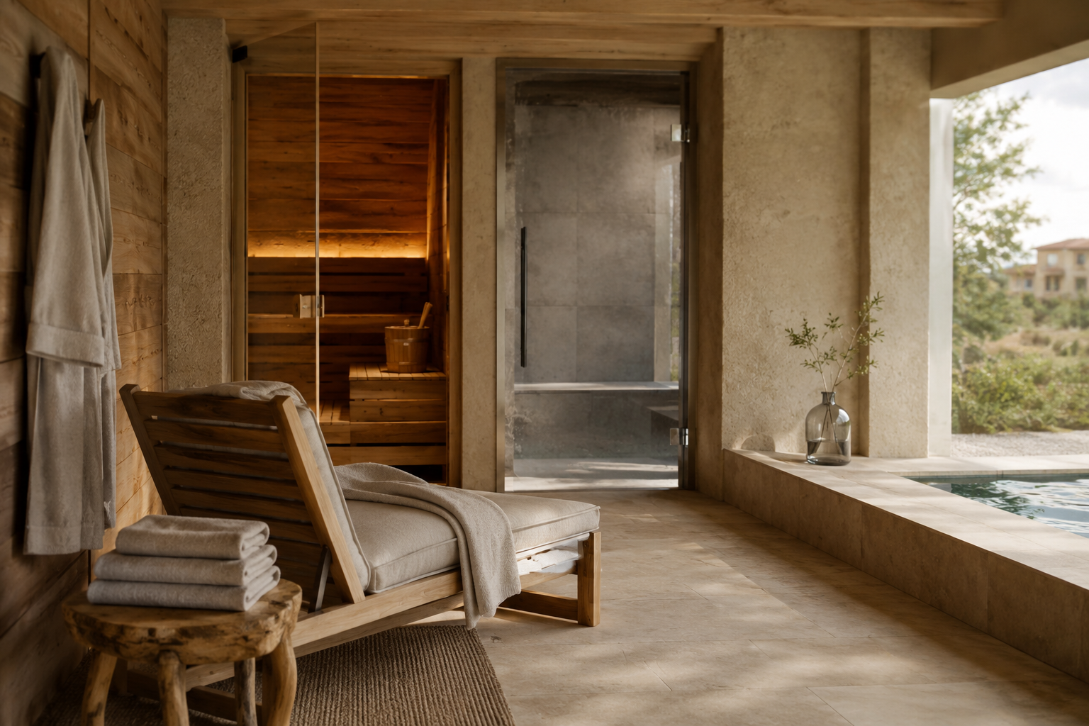 Relax nell'area benessere, il bagno turco
