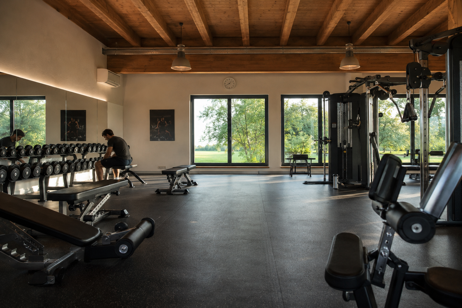 Sala pesi con macchinari moderni