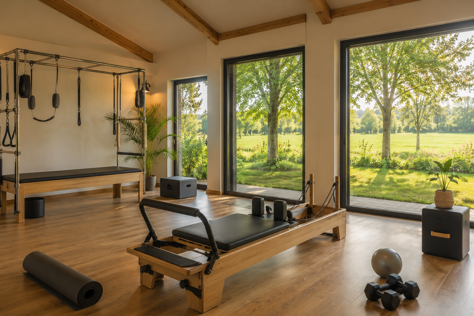 La sala Pilates con Reformer e Tower